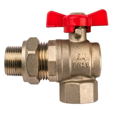 Zawór kulowy ze śrubunkiem 1'' kątowy MAGAZYN